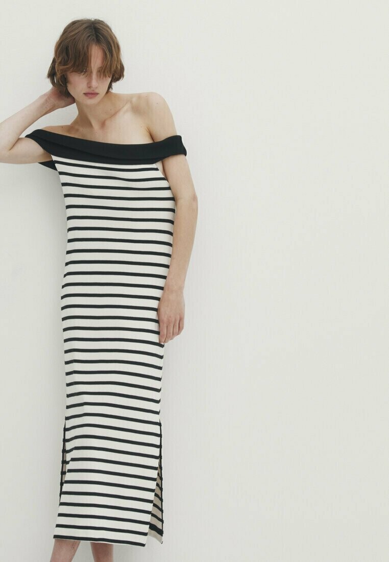 

Платье макси Massimo Dutti, белый