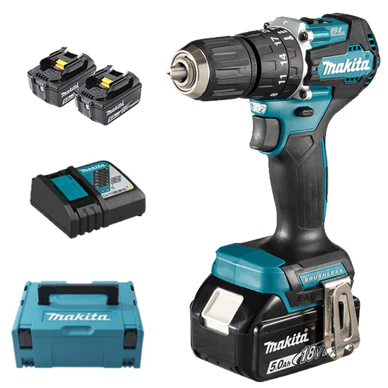 Дрель ручная электрическая Makita DHP487RTJX + аккумулятор 5.0Ah