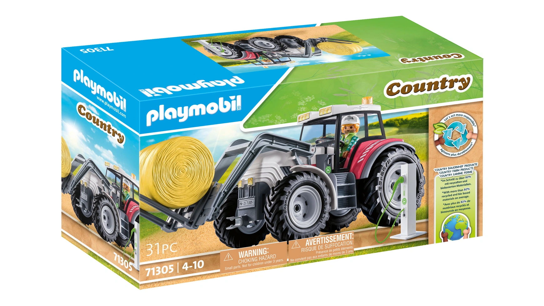 Country большой трактор Playmobil country удлинение конюшни playmobil