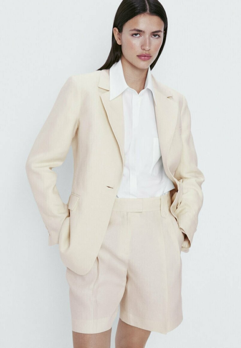 

Короткое пальто Massimo Dutti, бежевый