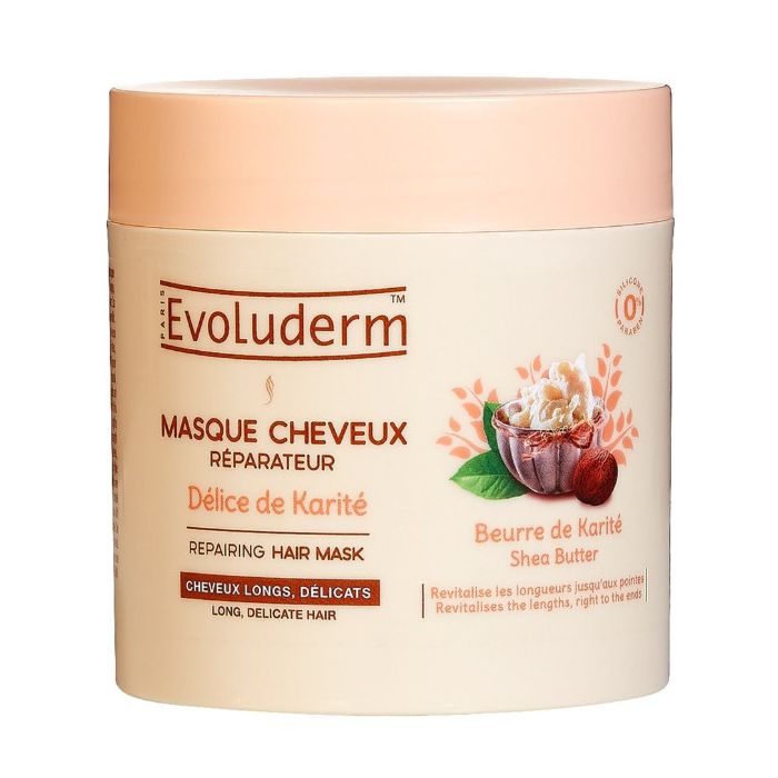 цена Маска для волос Mascarilla Capilar Reparadora Délice de Karité Evoluderm, 500 ml