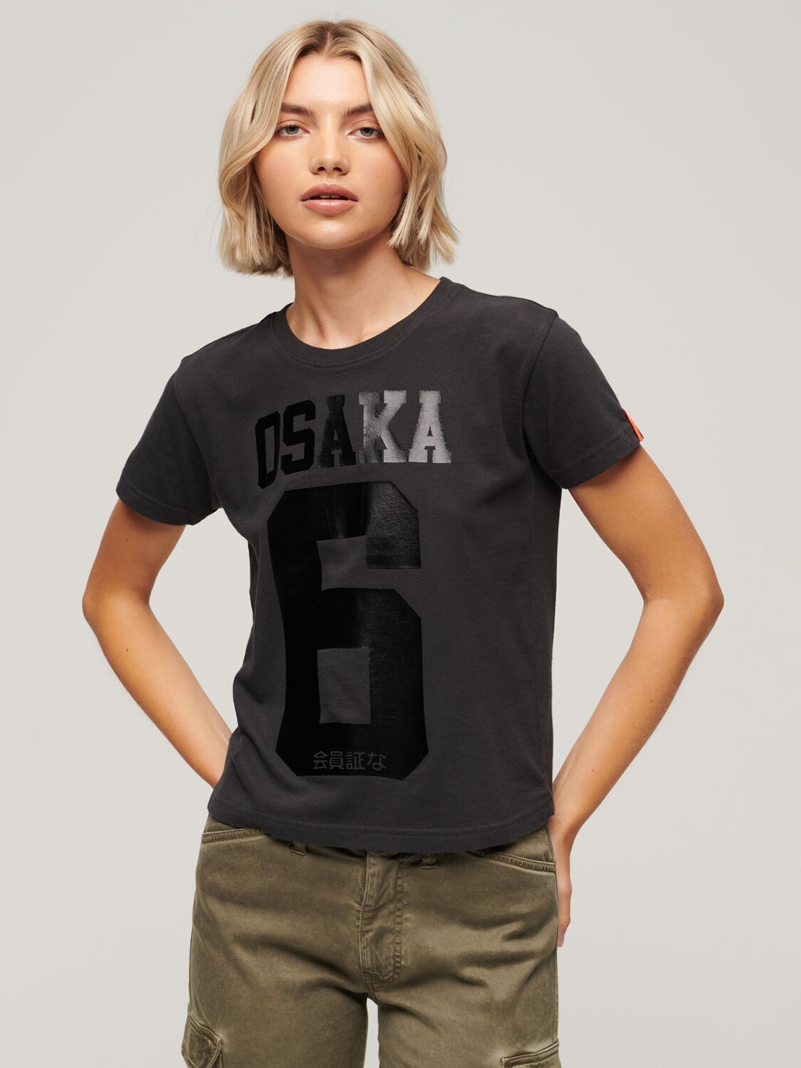 

Футболка 90-х годов из фольги Osaka 6 Superdry, черный