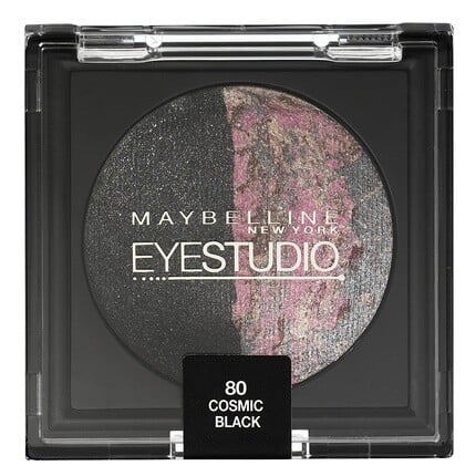 

Maybelline New York Тени для век Eyestudio Color Cosmos Duo в оттенке Cosmic Black 80 с перламутровым эффектом и технологией запекания