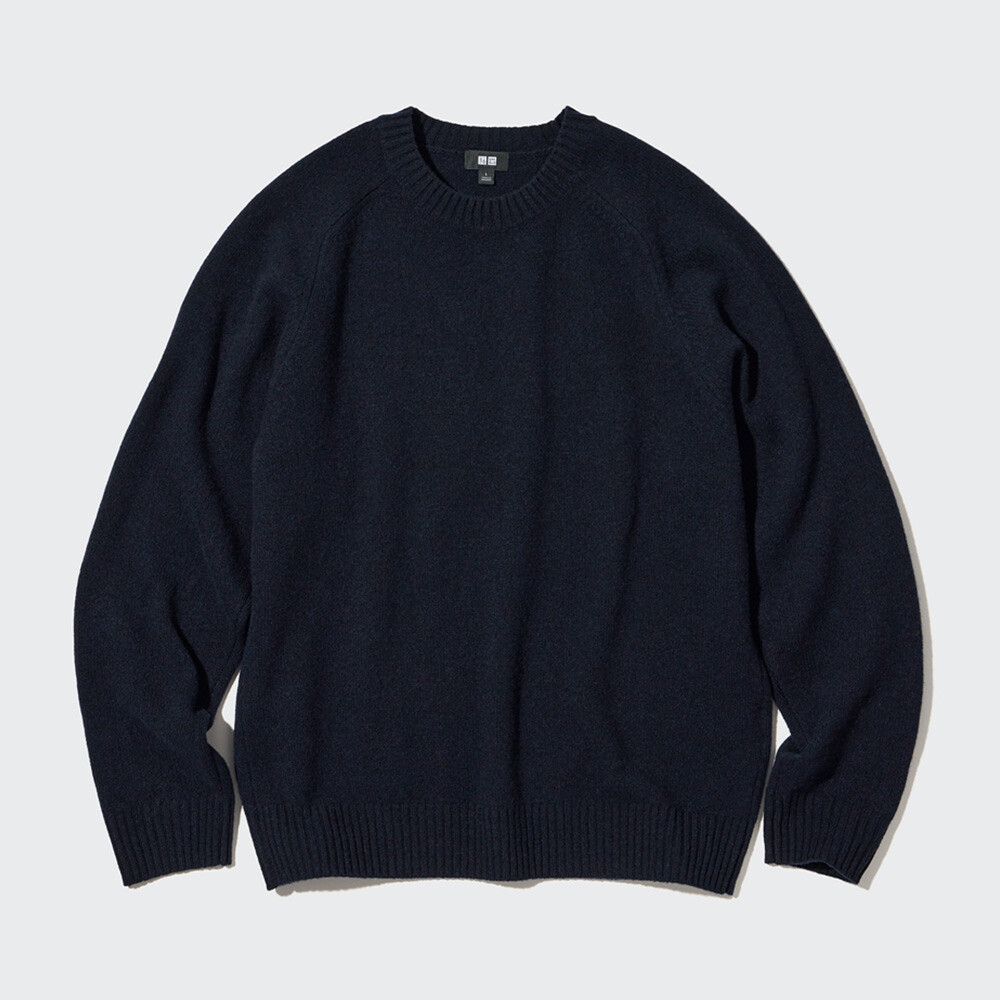 

Uniqlo мужской/женский свитер из мягкой овечьей шерсти с круглым вырезом (пуловер)