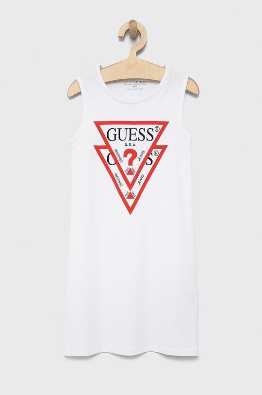 

Платье из хлопка для маленькой девочки Guess, белый