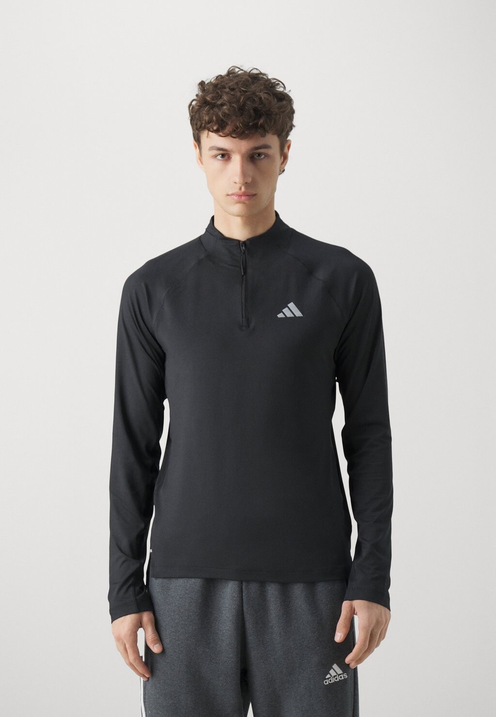 

Футболка с длинными рукавами Gym Training Zip Long Sleeve Adidas, черный