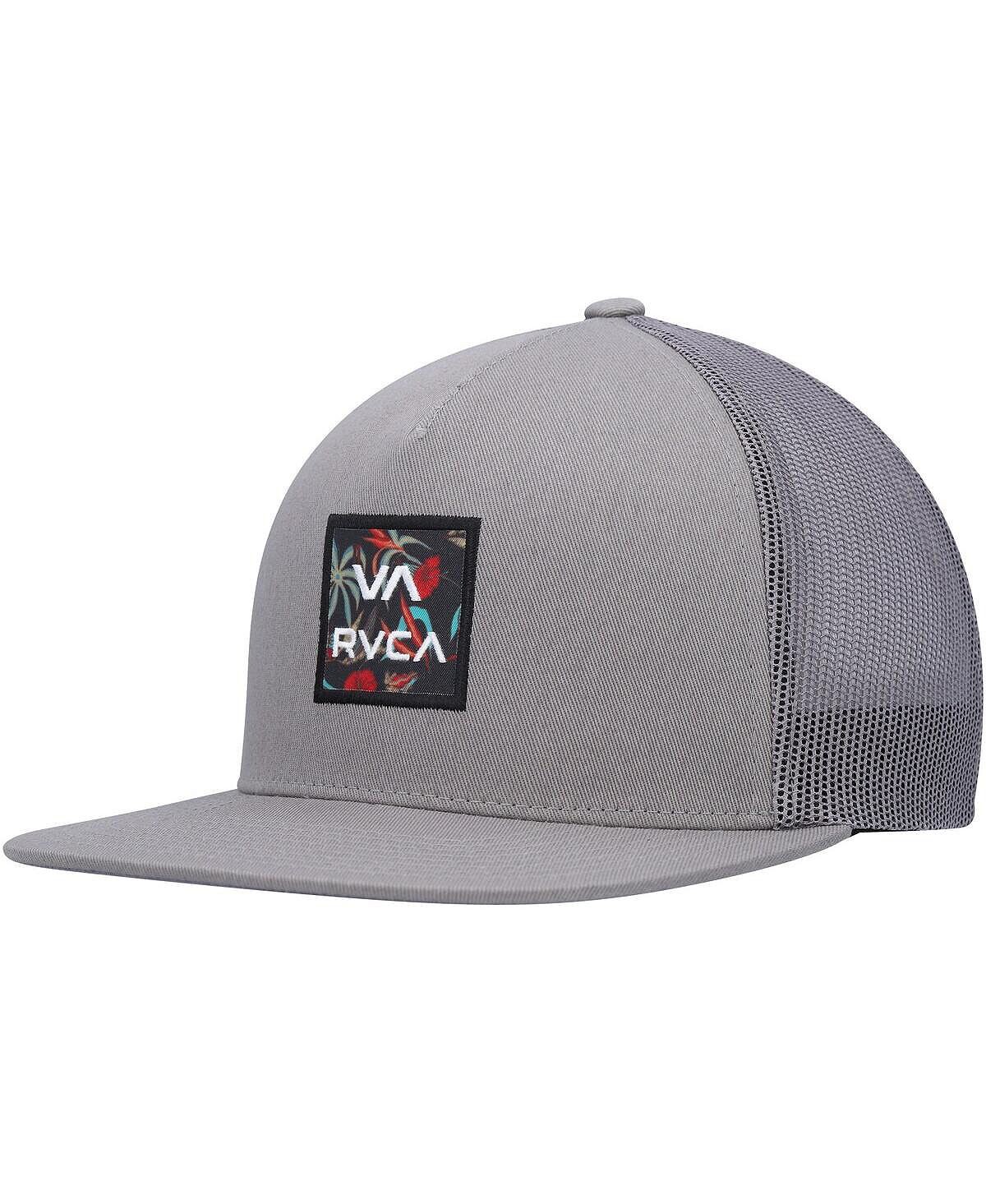 

Мужская серая кепка Trucker Snapback с принтом VA All The Way RVCA