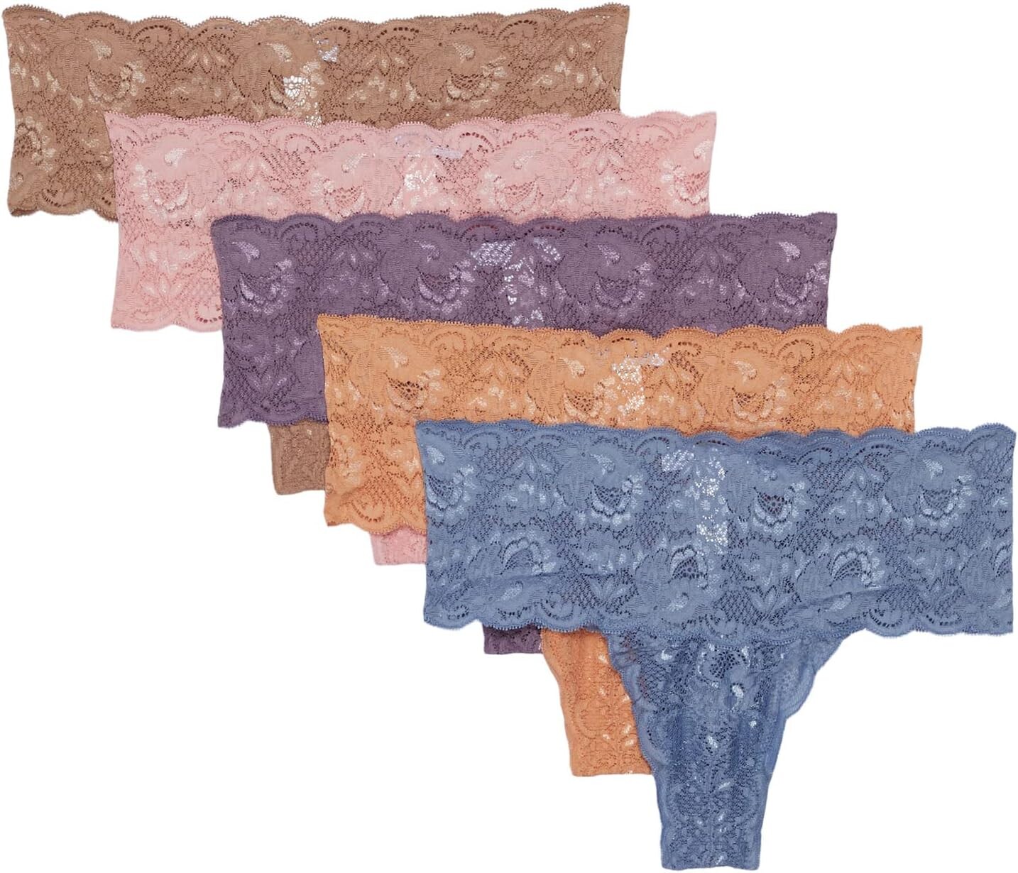 

Комфортные стринги Never Say Never в подарок, 5 шт. Cosabella, цвет Blue Diamond/Himalayan Sky/India/Jaipur Pink/Light Copper