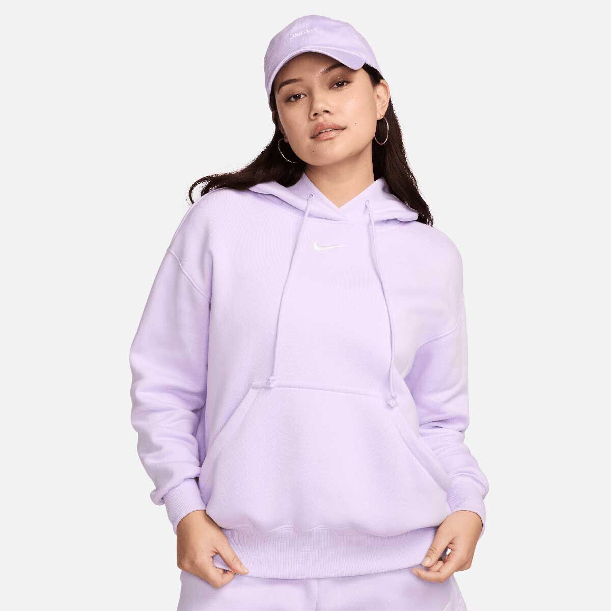 

Толстовка W NSW PHNX FLC OS PO Nike, цвет Violet Mist/(Sail)