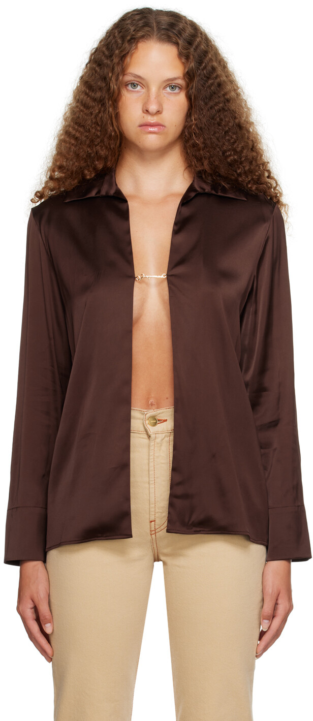 

Коричневый Темная рубашка Le Chouchou La Chemise Notte Jacquemus