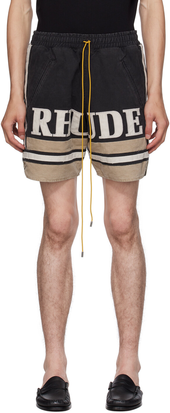 

Черные шорты Rhude со вставками