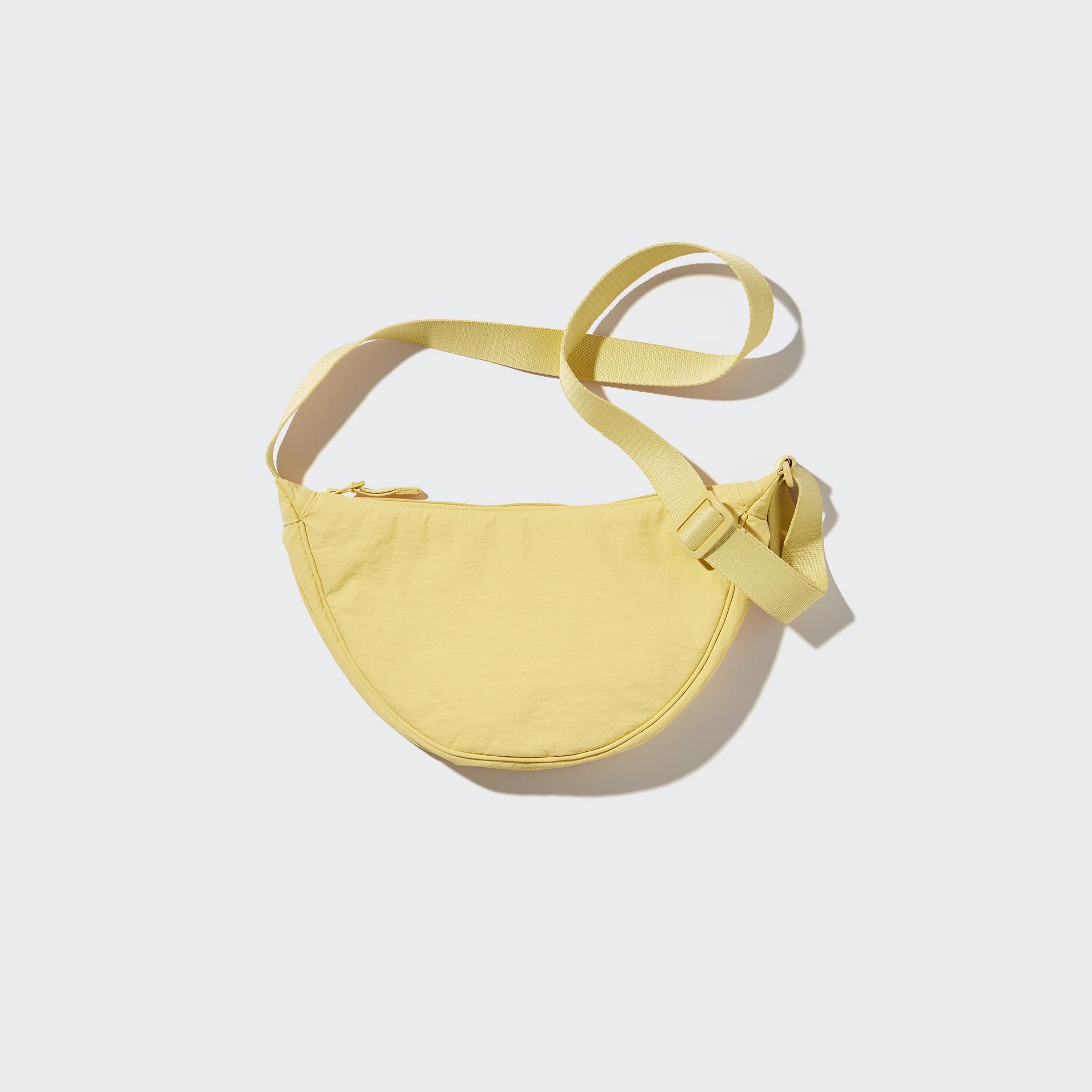 Мини-сумка круглая Uniqlo на плечо, желтый мини сумка uniqlo на плечо молочный