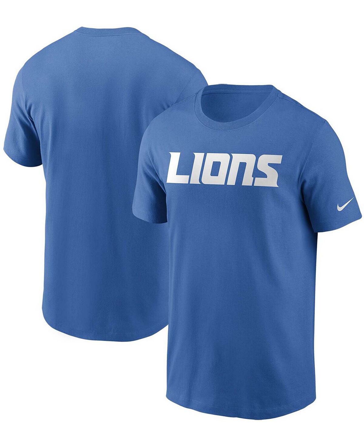

Мужская синяя футболка с надписью Detroit Lions Team Nike