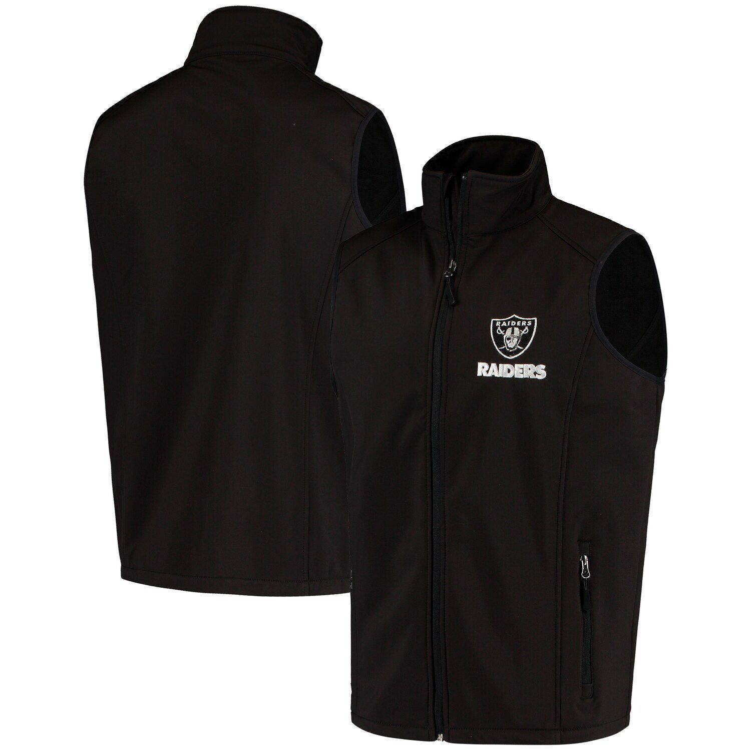 

Мужской черный жилет с молнией Dunbrooke Las Vegas Raiders Circle Archer Softshell