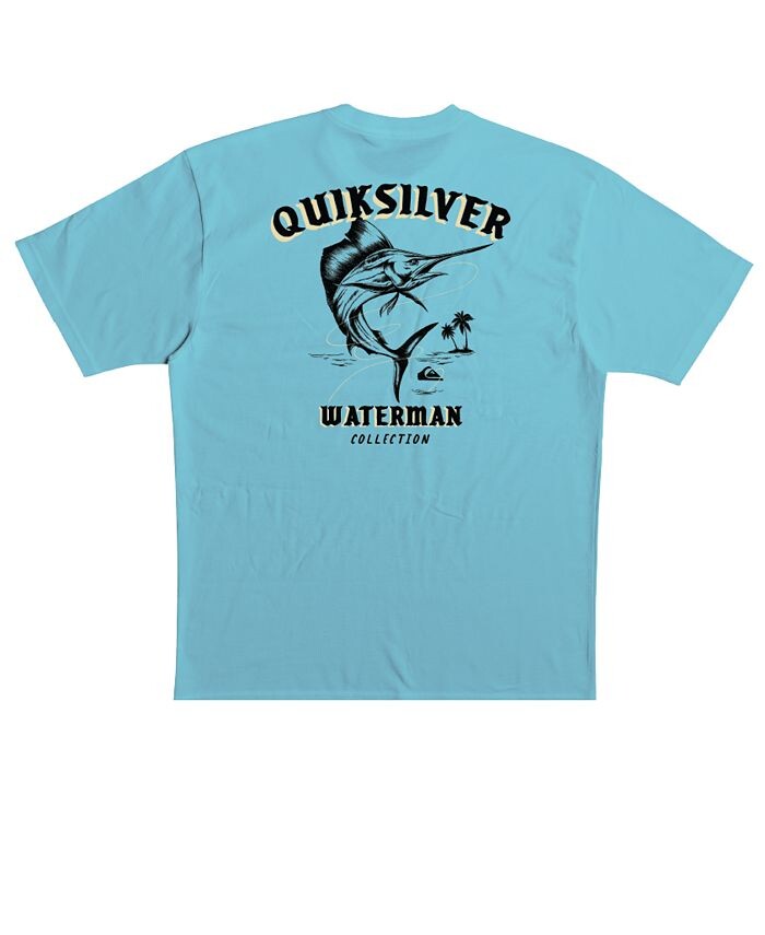 

Мужская футболка Quiksilver с короткими рукавами и рыбками Quiksilver Waterman, синий