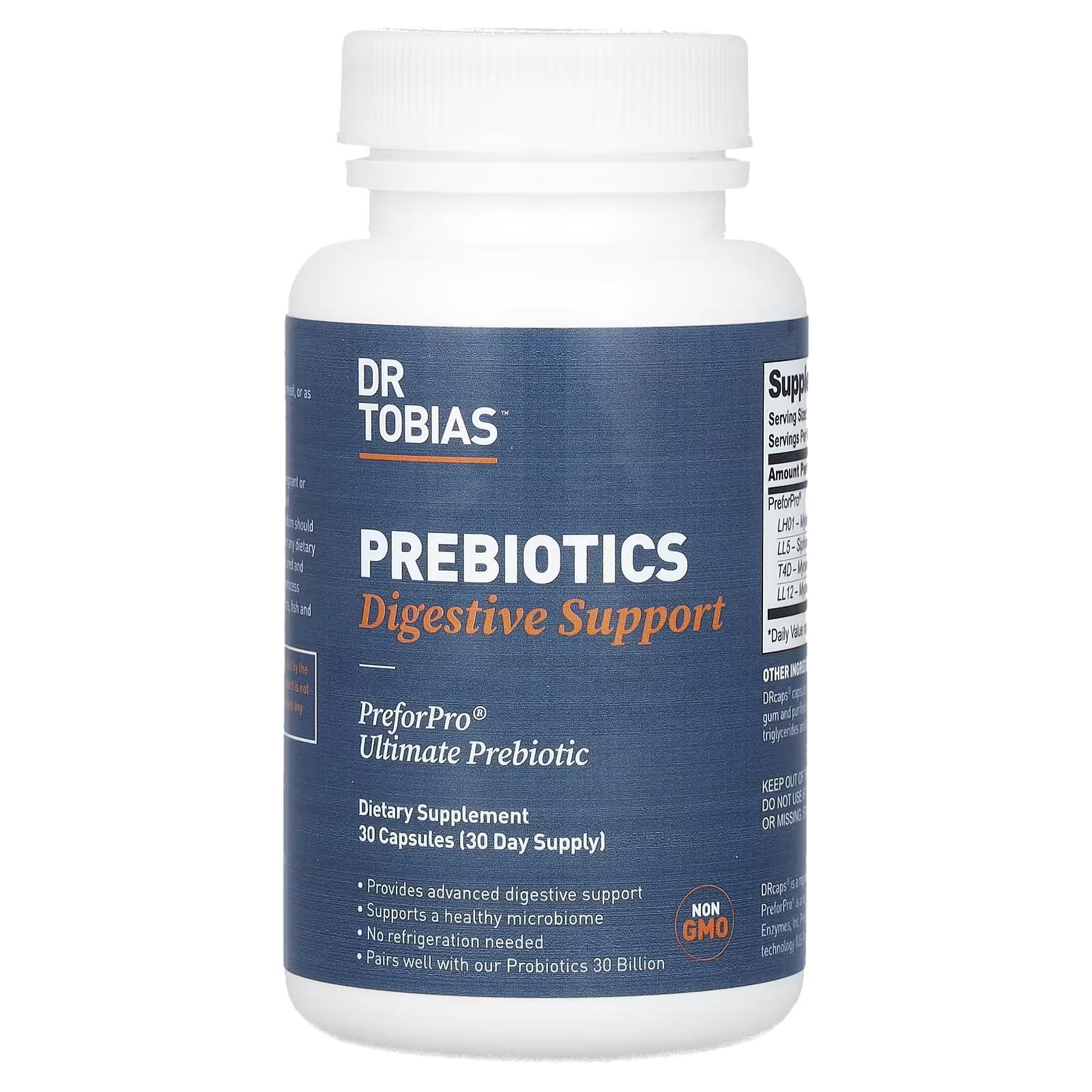 Доктор Тобиас Пребиотики для поддержки пищеварения 30 капсул Dr. Tobias dr tobias пребиотики 30 капсул