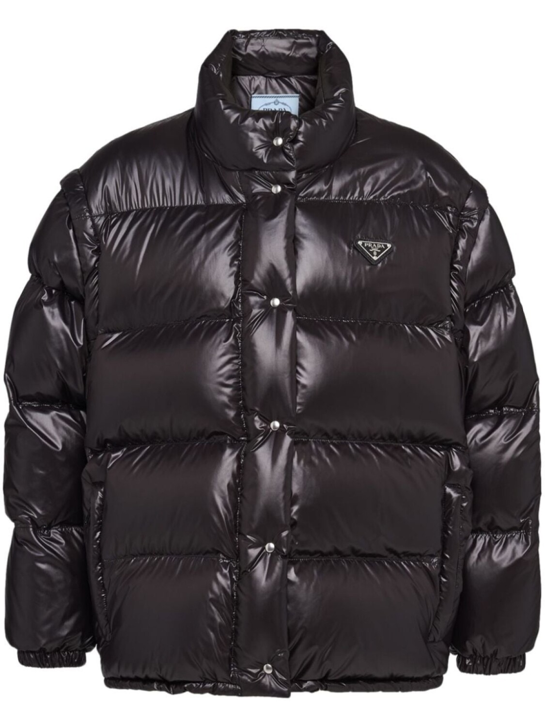 

Prada стеганая куртка Re-Nylon, черный