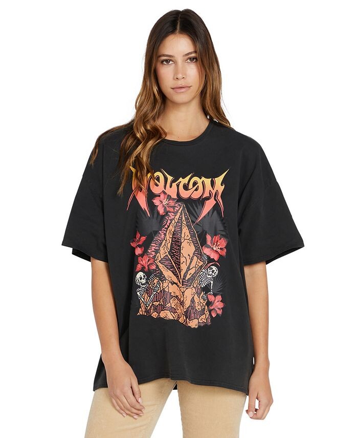 

Хлопковая футболка с рисунком My Guys Volcom, черный