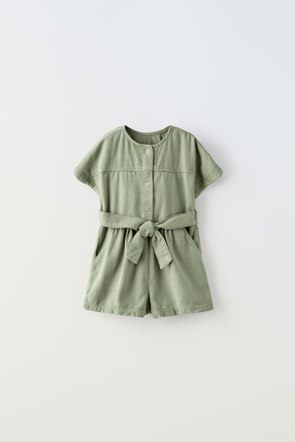 

Струящийся комбинезон ZARA, хаки