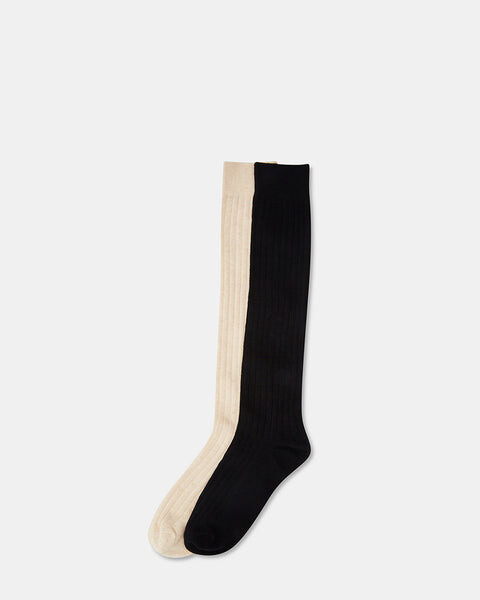 

Носки Ribbed Knee High Socks Steve Madden, черный
