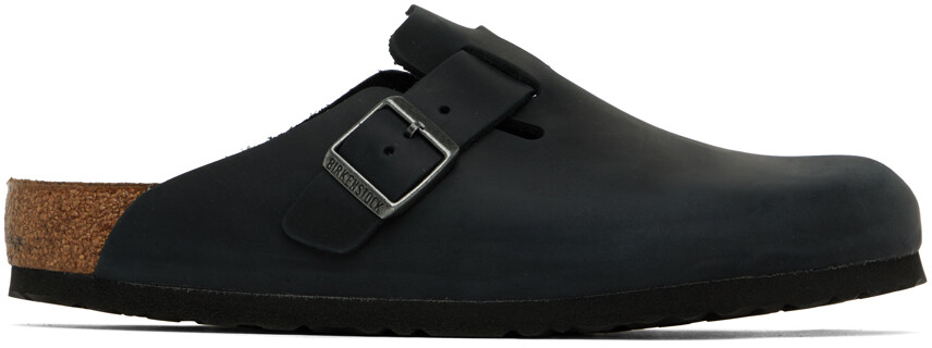 

Черные бостонские лоферы Birkenstock, Черный
