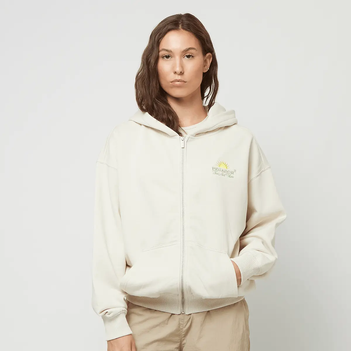 

Спортивная куртка Pegador Flora Sweat Jacket, бежевый/зеленый