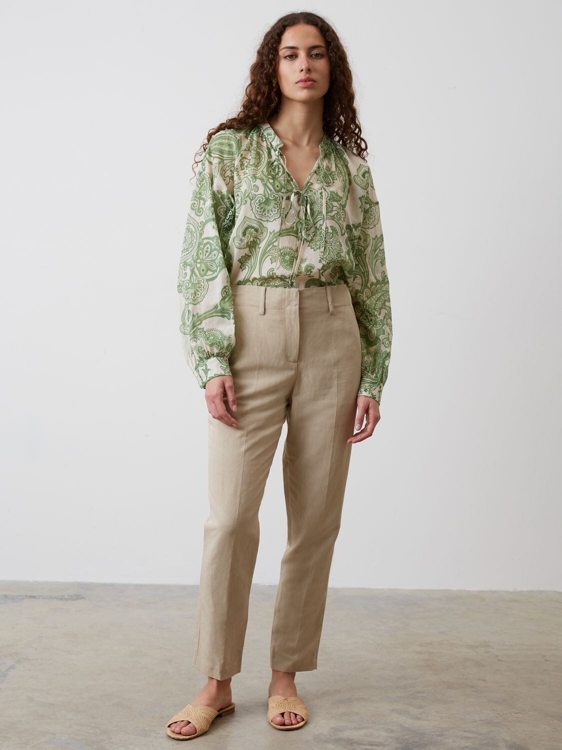 

Gerard Darel Elinna Брюки из смесового льна, песочный, Бежевый