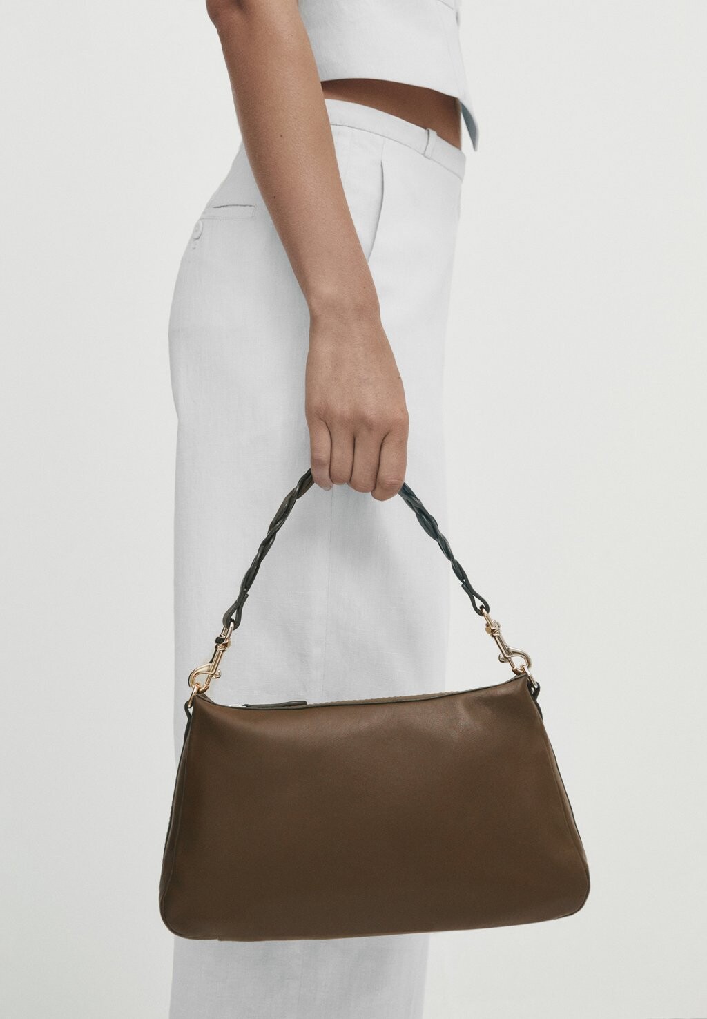 

Сумочка ПЛЕЧО С РЕМЕШКОМ Massimo Dutti, хаки