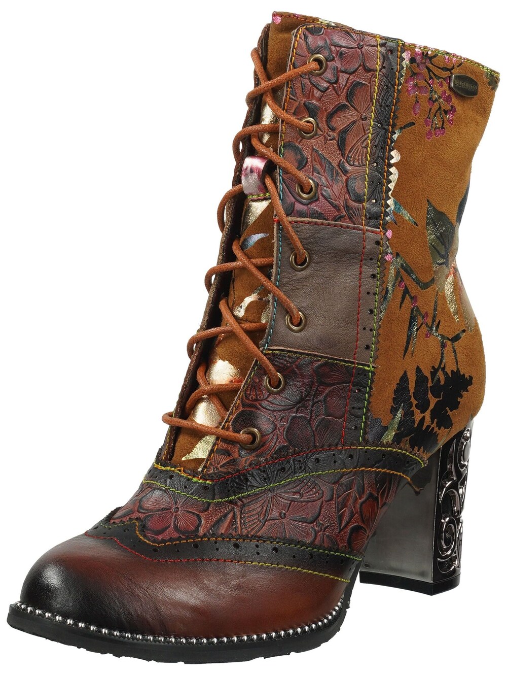 Ботильоны на шнуровке Laura Vita, коричневый/каштановый туфли без задника laura 39 каштановый
