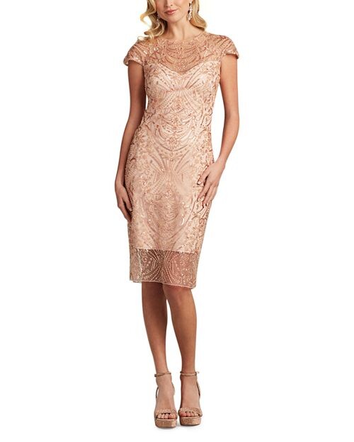 

Украшенное кружевное платье Tadashi Shoji, цвет Pink