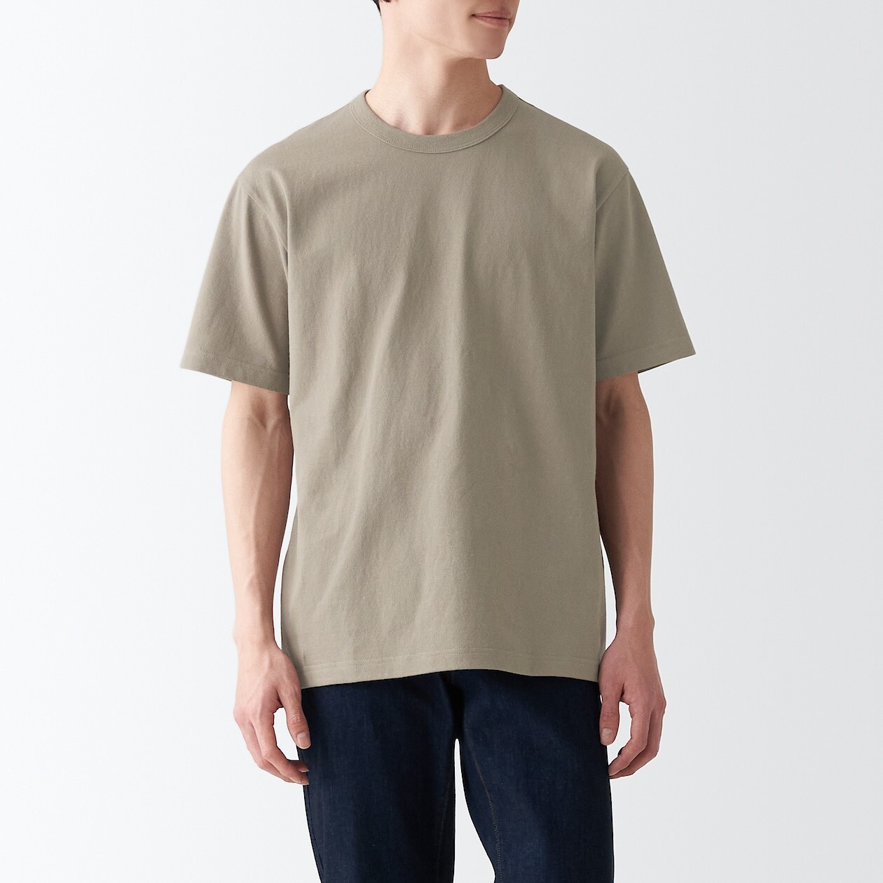 

Футболка из плотного джерси MUJI, бежевый