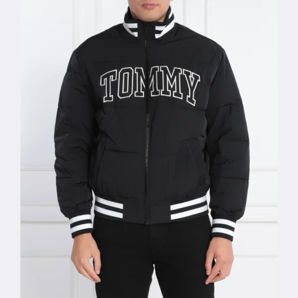 

Новый университетский пуховик Tjm свободного кроя Tommy Hilfiger, черный