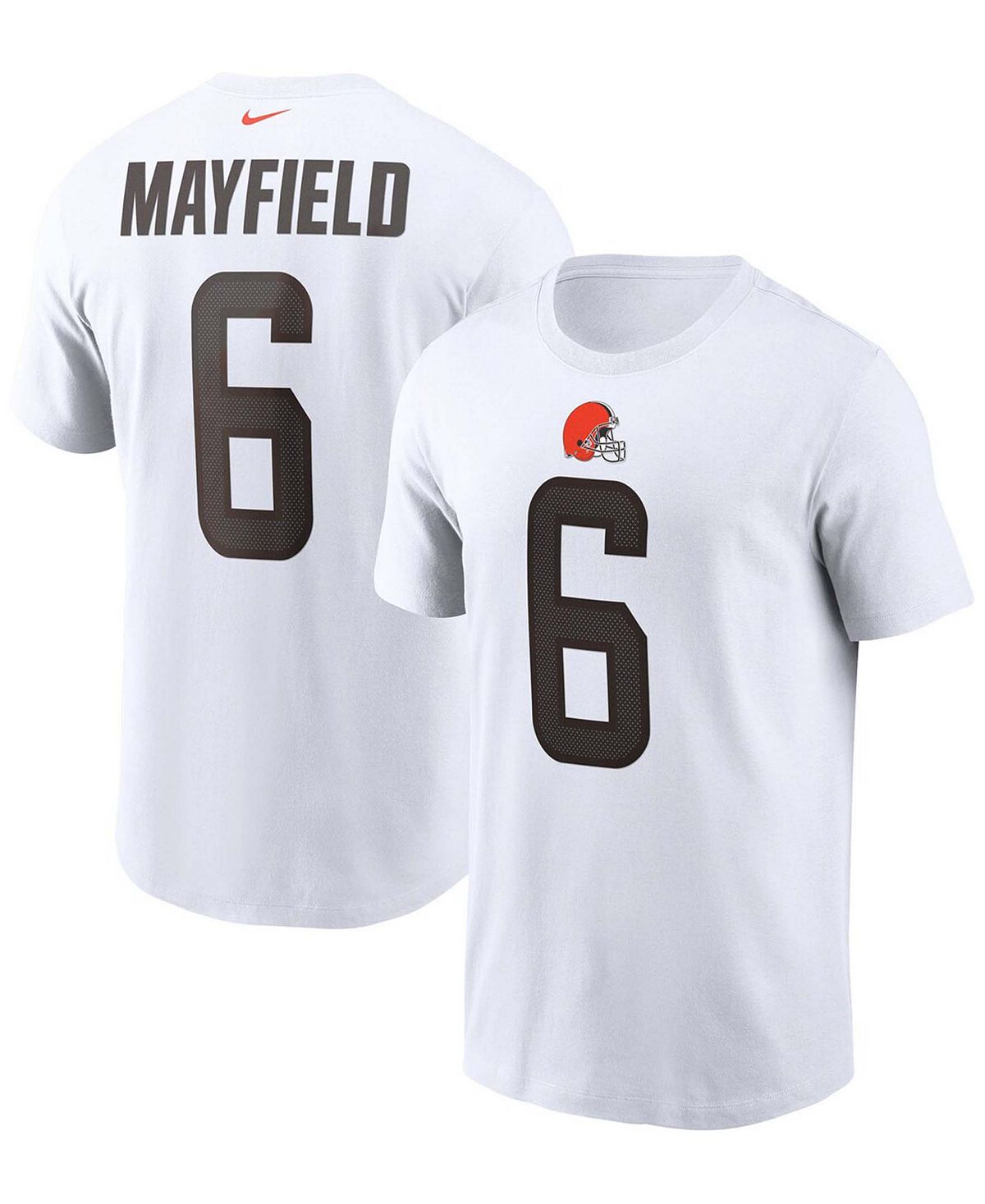 Мужская футболка Baker Mayfield White Cleveland Browns с именем и номером Nike торт бисквитный фили бейкер любимый ключик 1 кг
