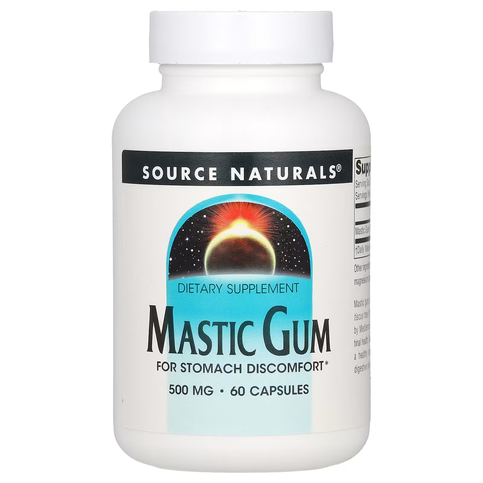 Мастика Gum Source Naturals 500 мг, 60 капсул