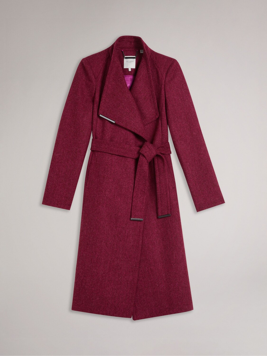 

Шерстяное пальто Roseane Ted Baker, розовый горячий