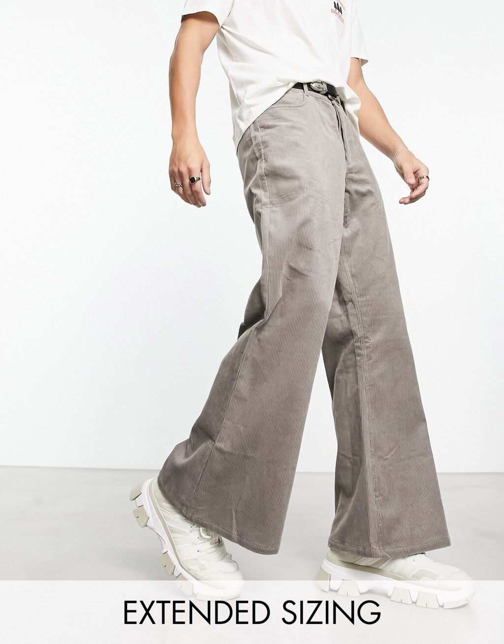 

Серые брюки-клеш ASOS DESIGN, Серый