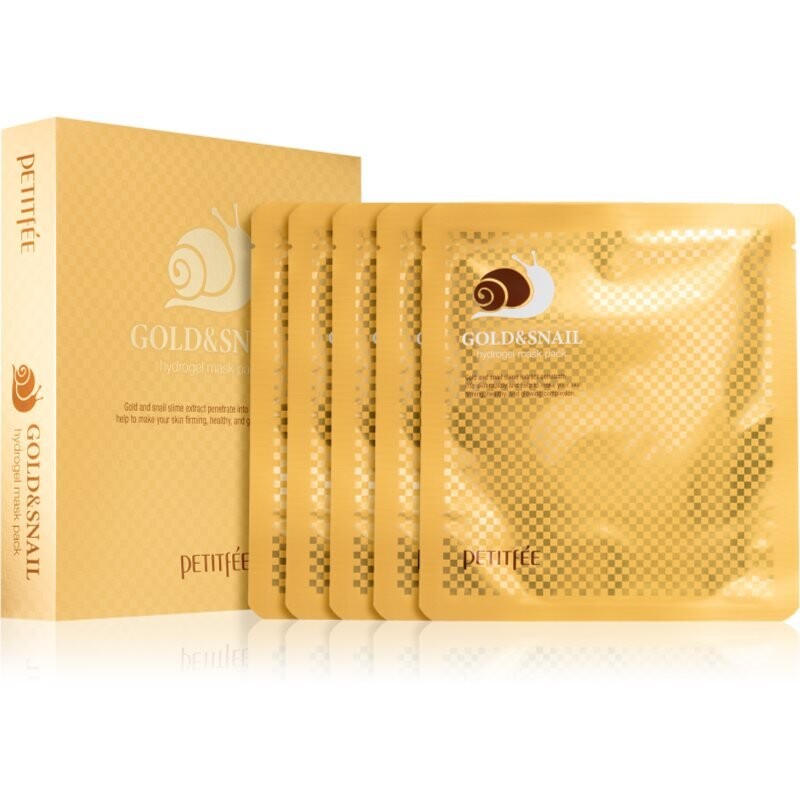 

Интенсивная гидрогелевая маска Petitfée Gold & Snail с экстрактом слизи улитки 5х30 г Petitfee