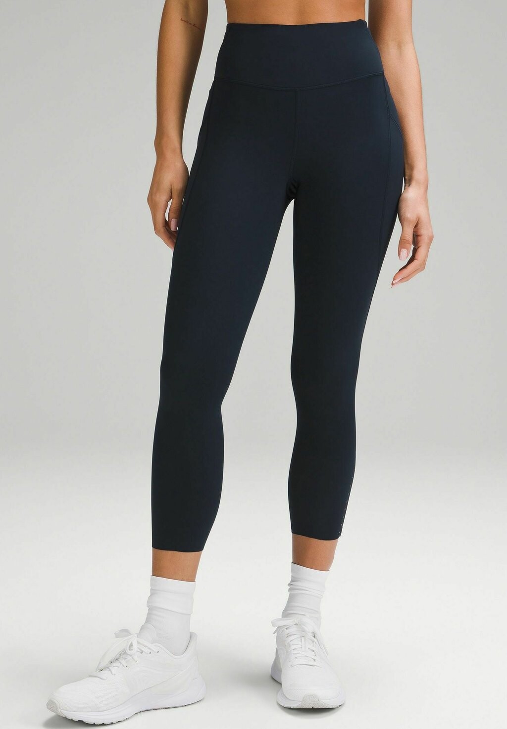 

Тайтсы Fast And Free High Rise Crop Pockets 58Cm lululemon, цвет true navy