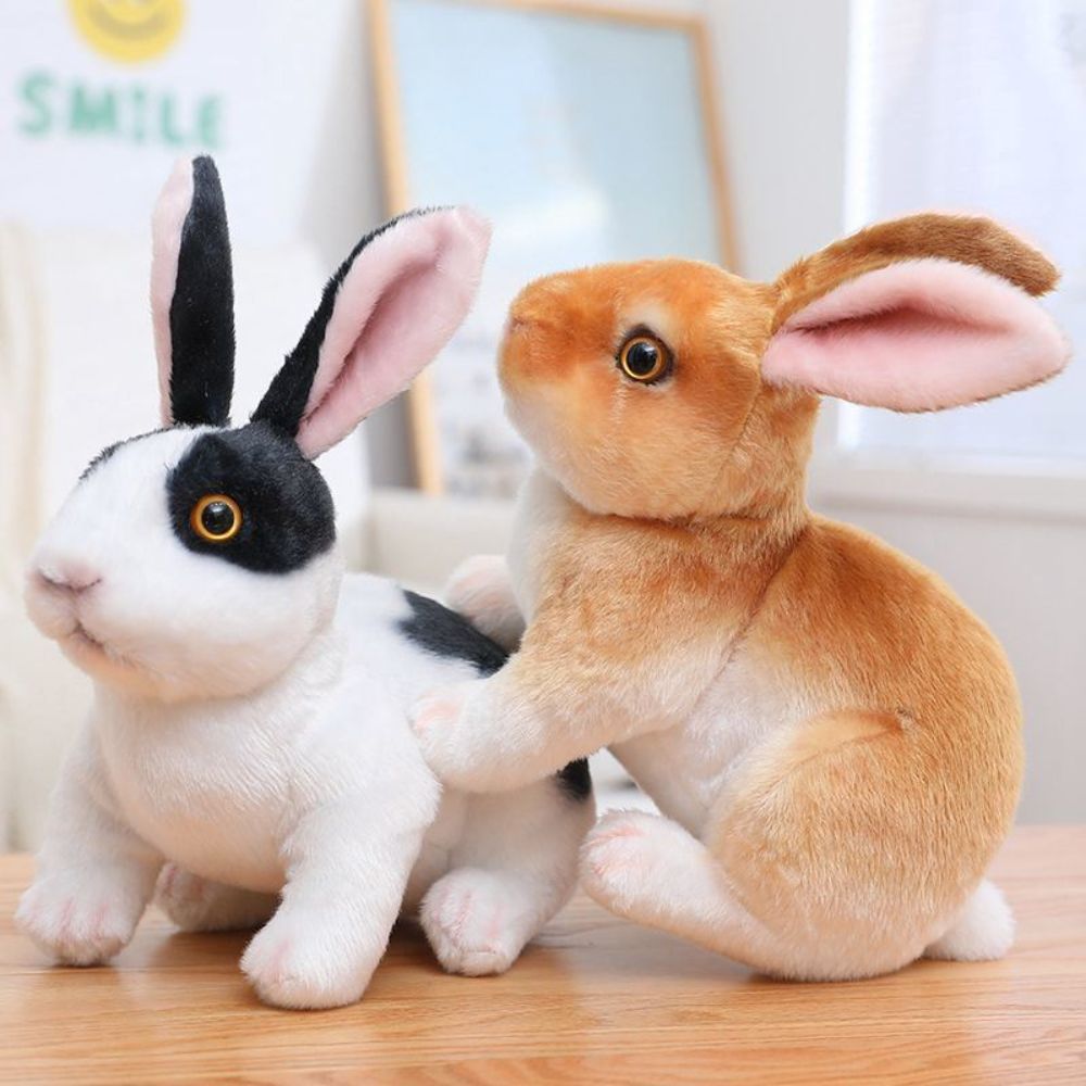 цена Кукла-симулятор кролика, 7,87-дюймовая плюшевая игрушка-подарок на день рождения и Пасху для детей Department Store, серый