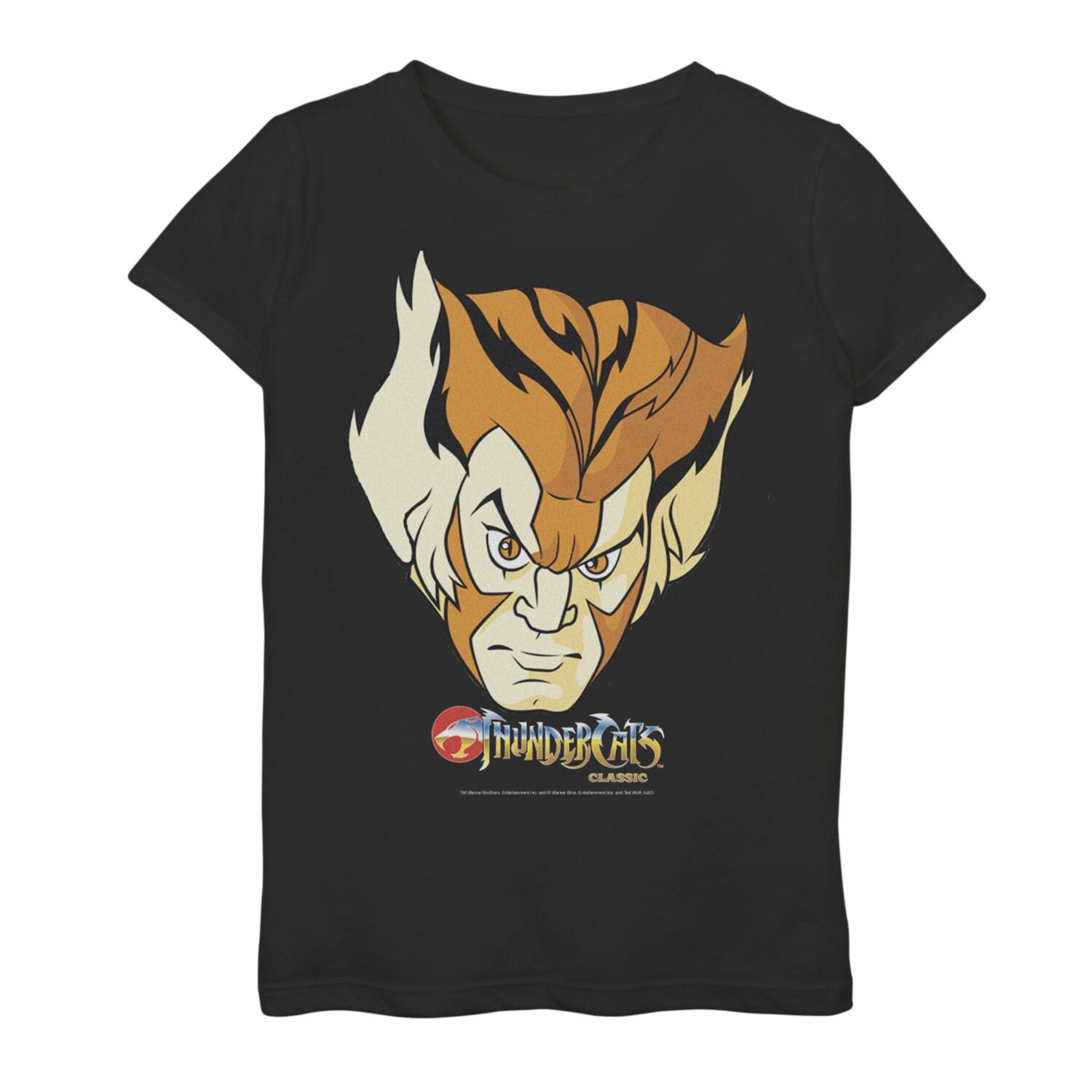 

Футболка с изображением большого лица ThunderCats Tygra для девочек 7–16 лет Licensed Character