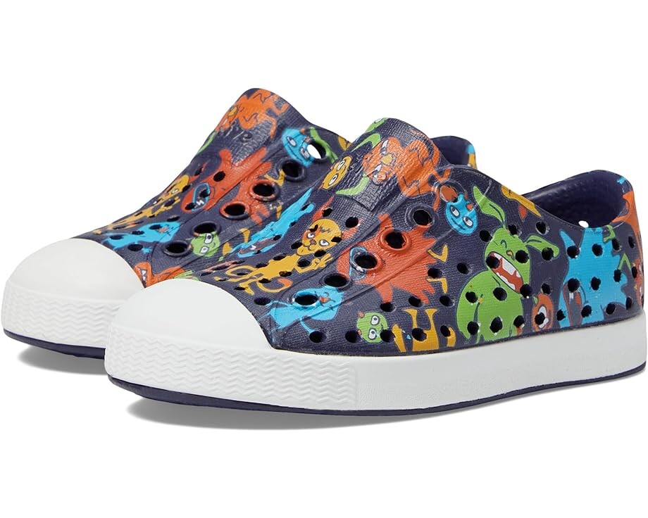 

Кроссовки Native Shoes Jefferson Sugarlite Print, цвет Regatta Blue/Shell White/Resting LaFlame Critters