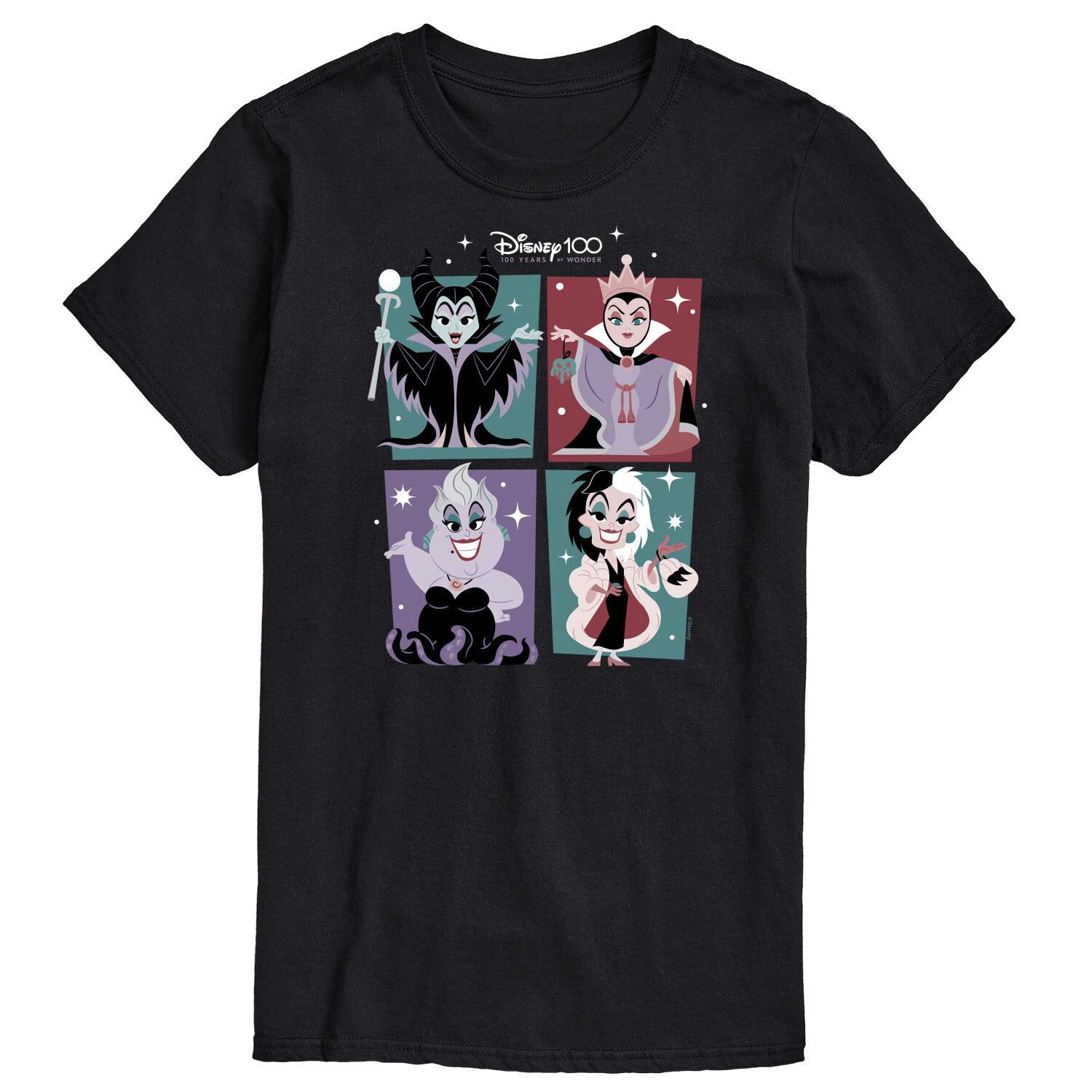 

Футболка с рисунком Disney's Big & Tall 100 Years Villains, Black Licensed Character, черный