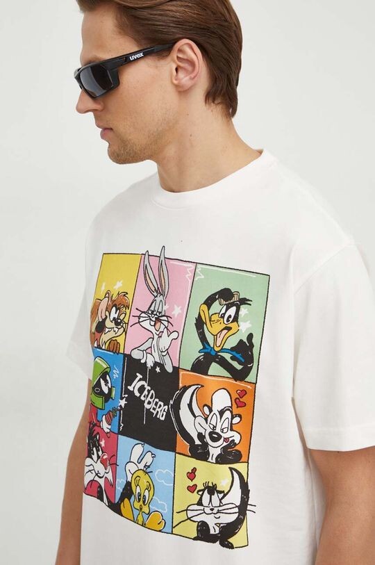 

Хлопковая футболка из коллаборации с Looney Tunes Iceberg, бежевый