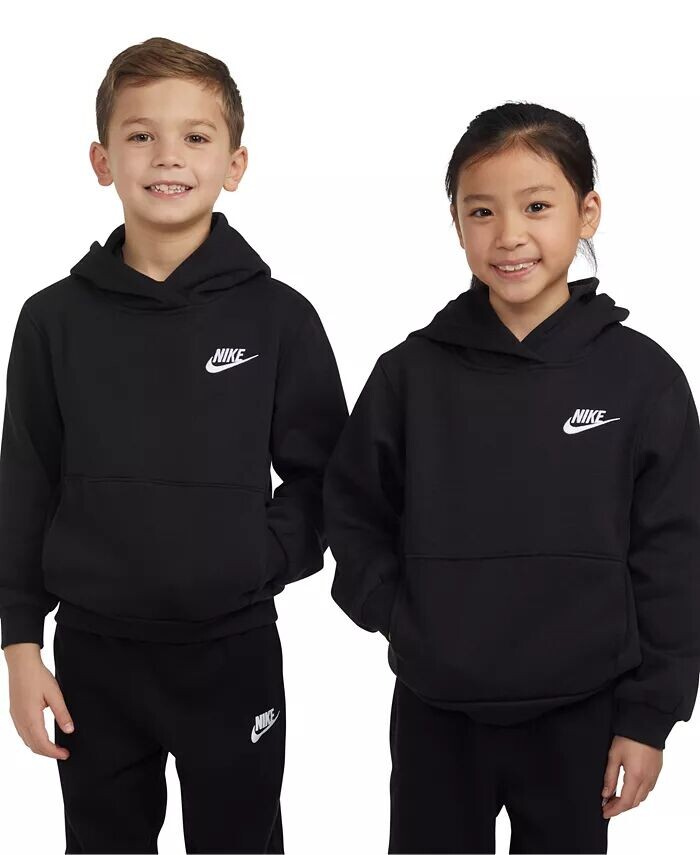 

Флисовый пуловер с капюшоном для маленьких мальчиков Nike, черный