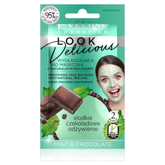 Разглаживающая маска с натуральным пилингом Мята и Шоколад 10мл Eveline Cosmetics