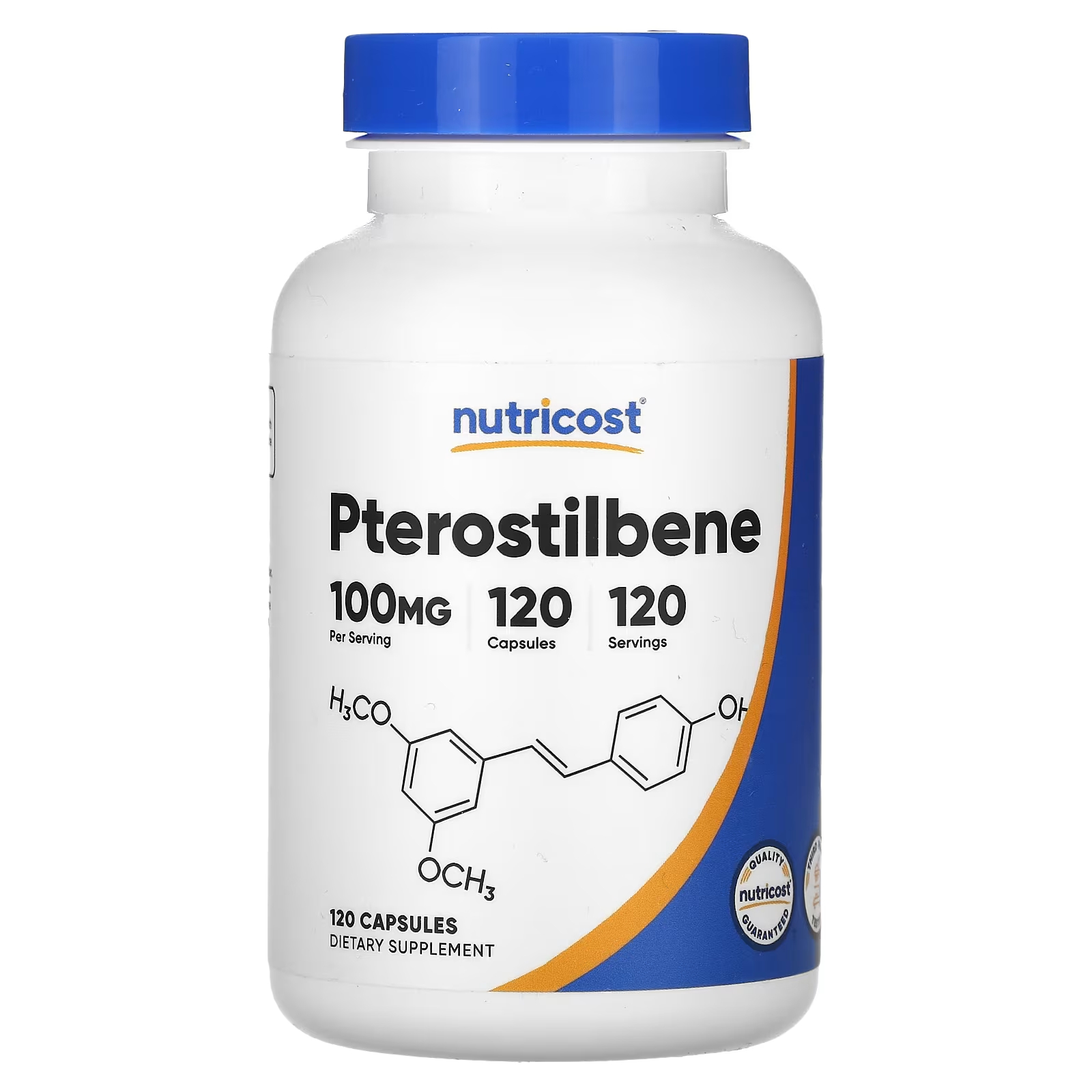 Птеростильбен Nutricost 100 мг, 120 капсул витамин в1 nutricost 100 мг 120 капсул