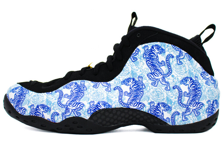 

Кроссовки Nike Foamposite One Vintage Basketball Shoes Unisex Mid-top White/Blue, черный