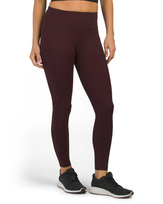 

Балансирующие компрессионные леггинсы с высокой талией Dkny Sport, цвет Currant