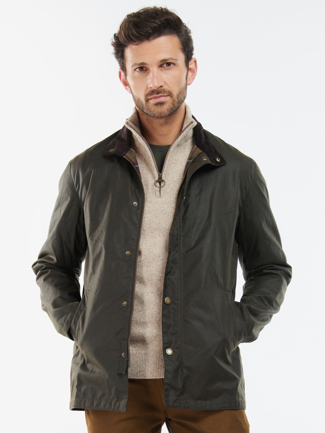 

Вощеная куртка Barbour Evelar, оливковая