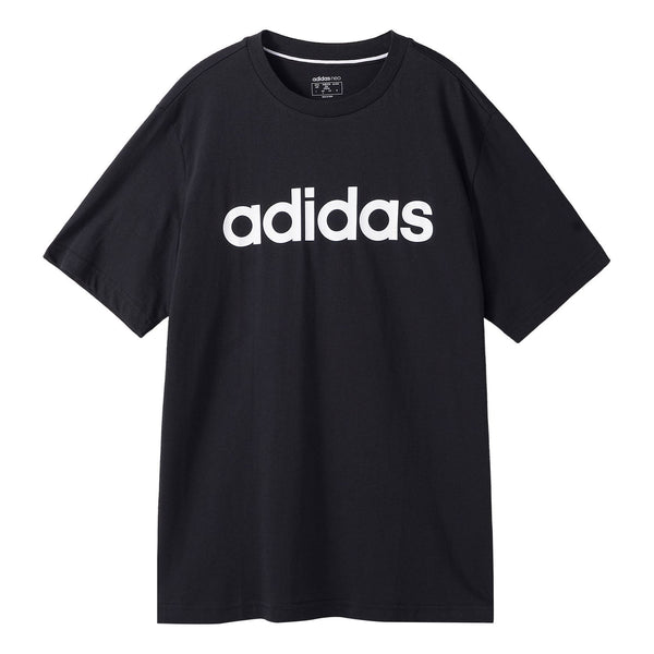 Футболка adidas neo M Ce Logo T1 Casual Sports Round Neck Training Short Sleeve Black, черный футболка adidas neo m gk tee2 round neck athleisure casual sports short sleeve black черный